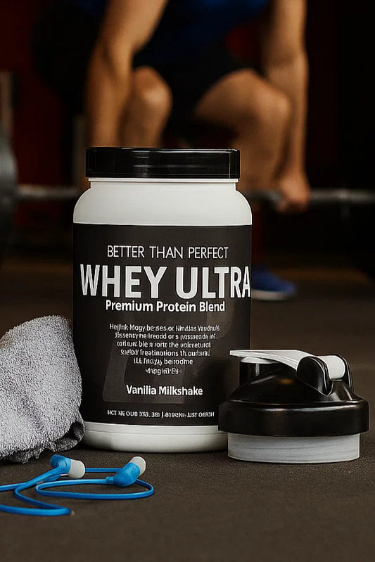 Whey Ultra Chocolate Protein powder tub for lean muscle, recovery, and performance – BTP Supplements